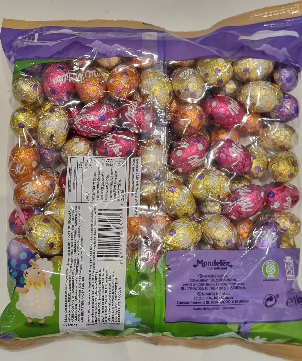Milka Paaseitjes Mix 5 Smaken - Zak 1 Kg - Afbeelding 3