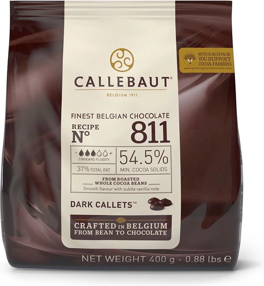 Callebaut - Chocolade Callets - Puur - 400g