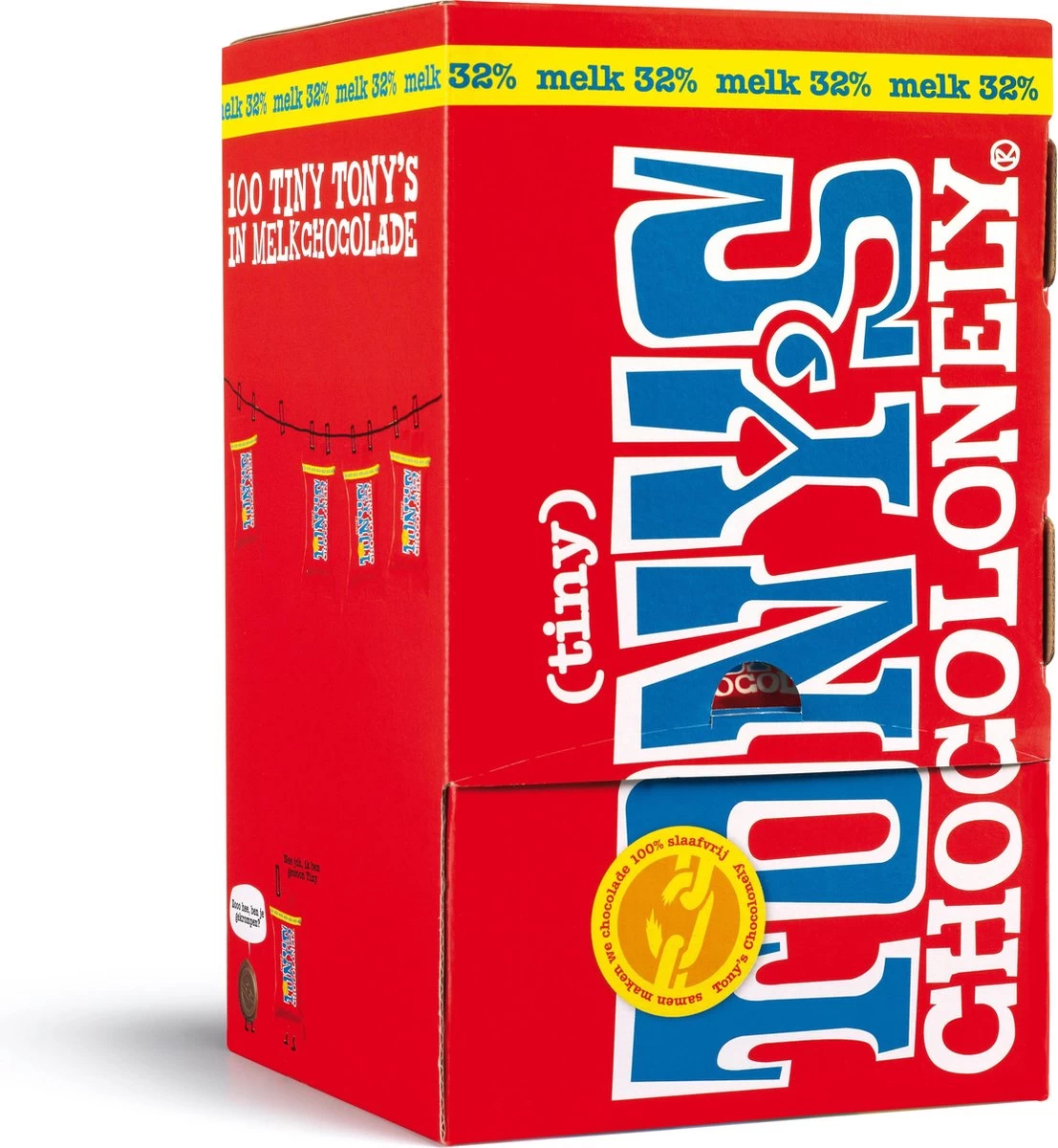 Tony's Chocolonely Tiny Tony's Melk Chocolade - Melkchocolade - 900 Gram - 100 Stuks - Belgische Fairtrade Chocolade - Afbeelding 3