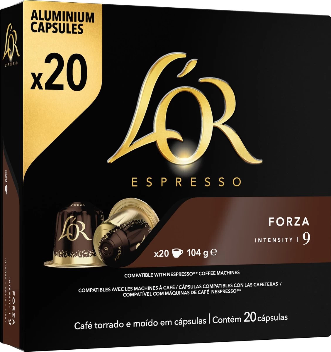 L'OR Espresso Forza Koffiecups - Intensiteit 9/12 - 10 X 20 Capsules - Afbeelding 12