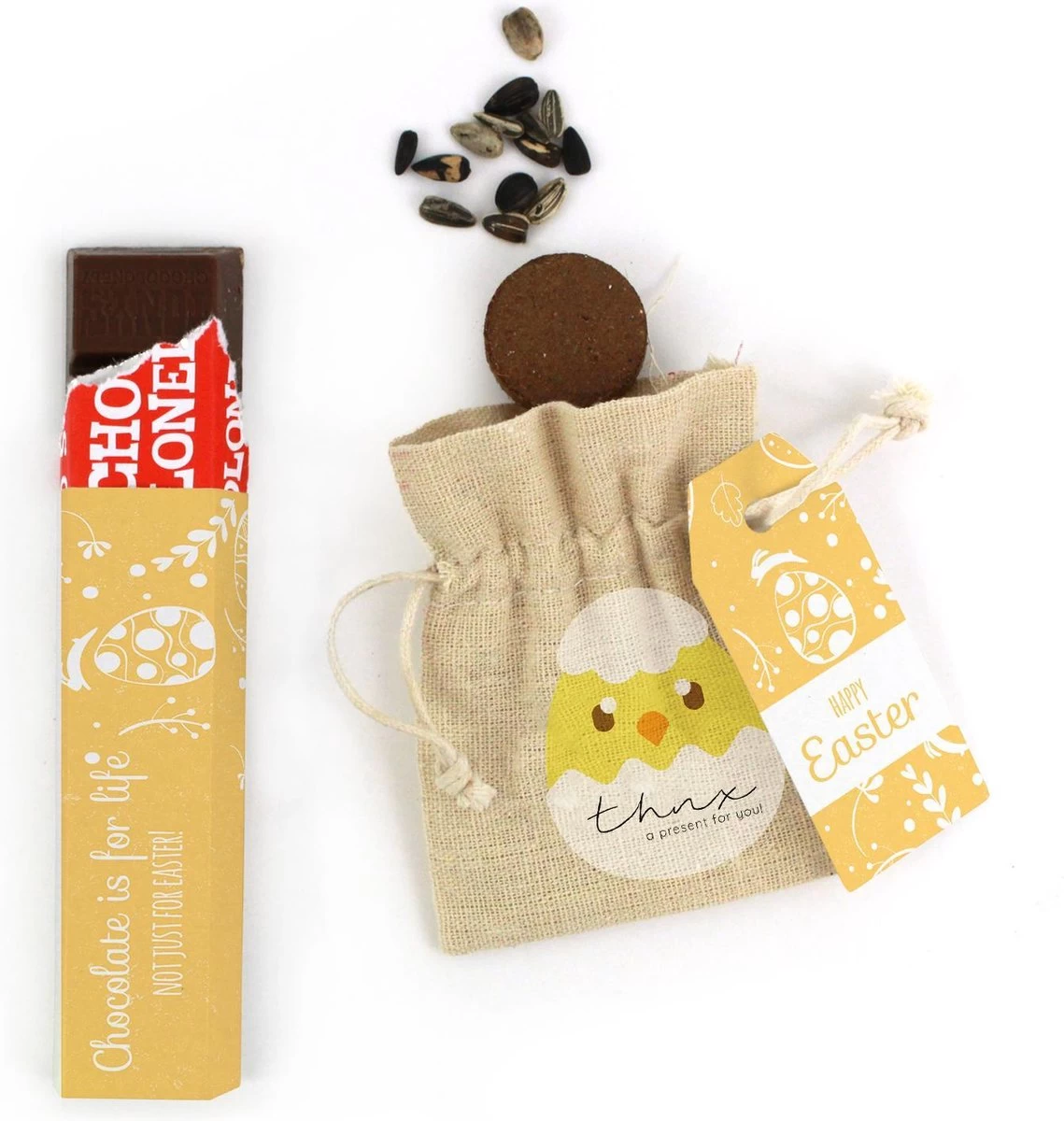THNX Pasen Bedankje - Tony Chocolonely & Bloemzaden – Classic Easter - Afbeelding 2