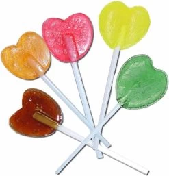 Snoepgoed Gekleurde Mix Hart- En Ronde Lollies - 200 Stuks
