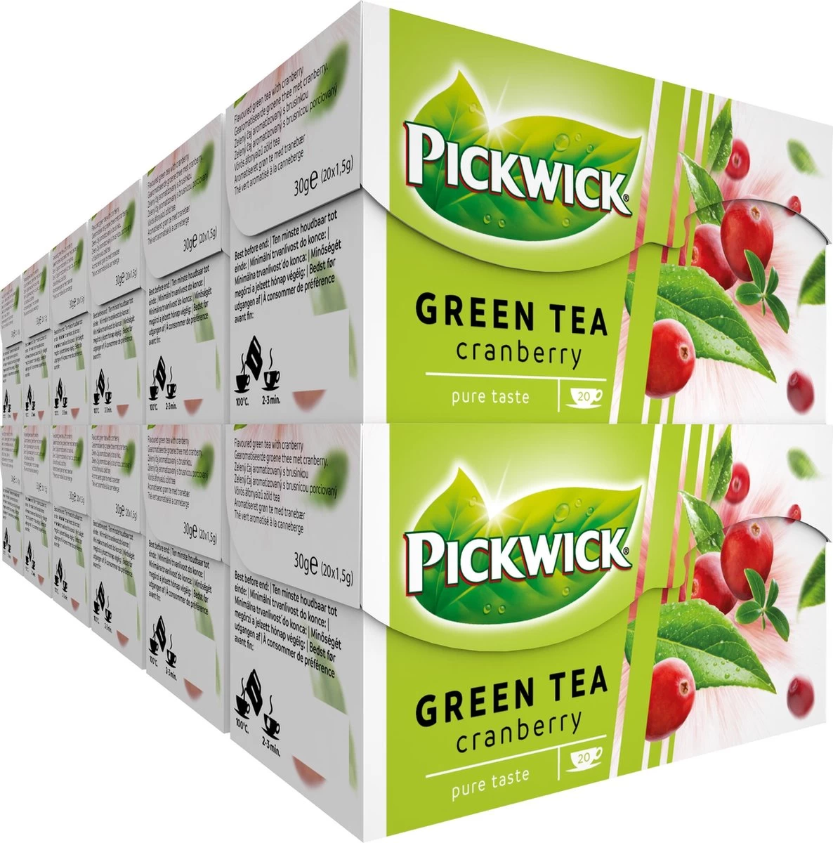 Pickwick Cranberry Groene Thee - 12 X 20 Zakjes