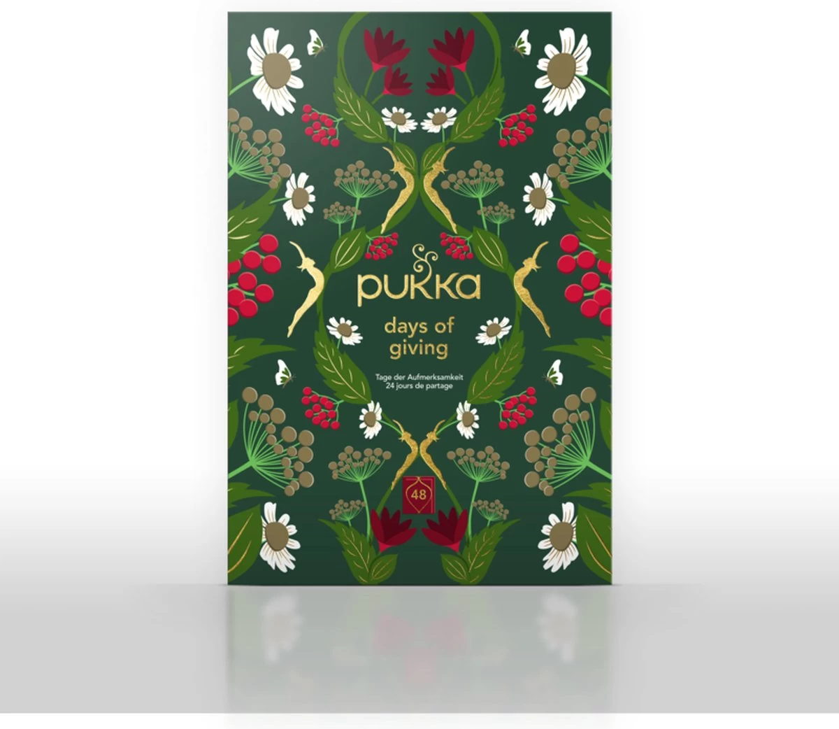 Pukka Thee Hardcover Biologische Kerst Adventskalender 2022, Perfect Als Kerstcadeau - 48 Zakjes - 1 Kalender - Afbeelding 2