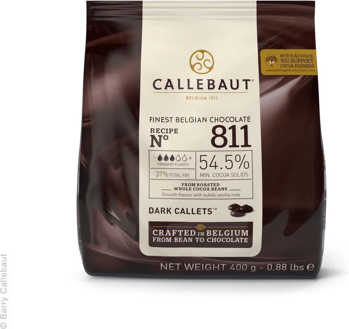 Callebaut - Chocolade Callets - Puur - 400g - Afbeelding 3