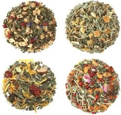 Merkloos Theeselectie Kruidenthee - Losse Thee Proefpakket - Losse Kruidenthee - Verse Thee - 4 X 25 Gram