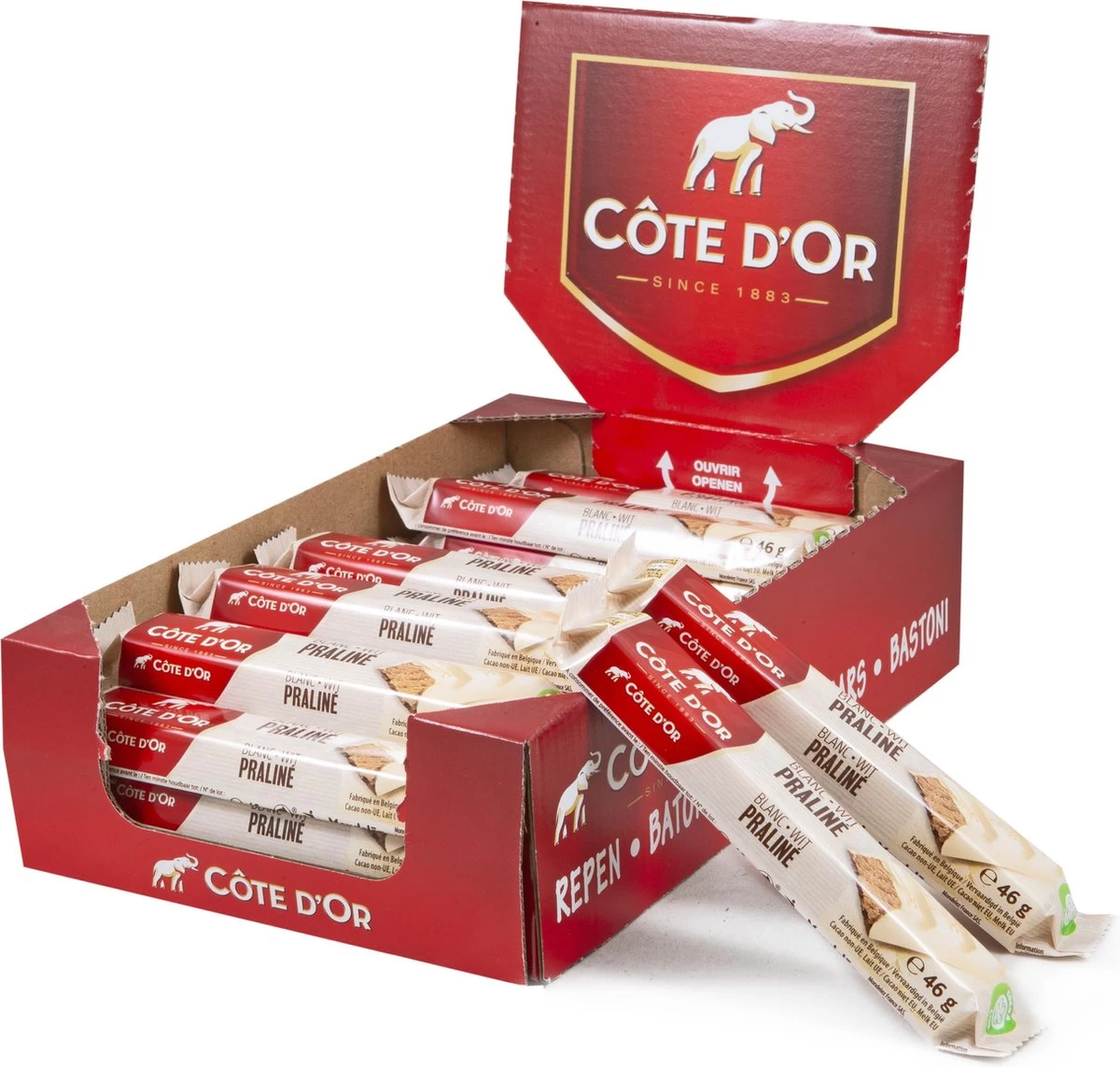 Côte D'Or Chocolade Repen Praliné Wit - 32 Stuks - Afbeelding 3