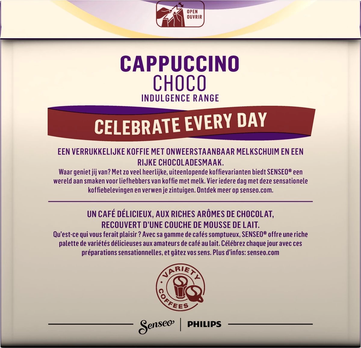 Senseo Cappuccino Choco Koffiepads - 2/9 Intensiteit - 4 X 8 Pads - Afbeelding 2