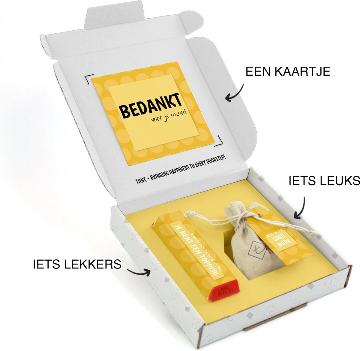 THNX 3-in-1 Combinatie Cadeau THNX - Tony's Chocolonely - Chocolade Cadeau Collega - Bedankt Collega - Chocolade Reep + Zonnebloem Zaad - Afscheid Collega