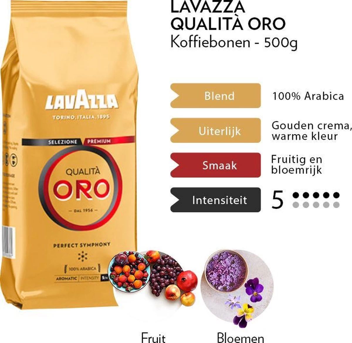 Lavazza Qualità Oro Koffiebonen 6 X 500g - Afbeelding 3