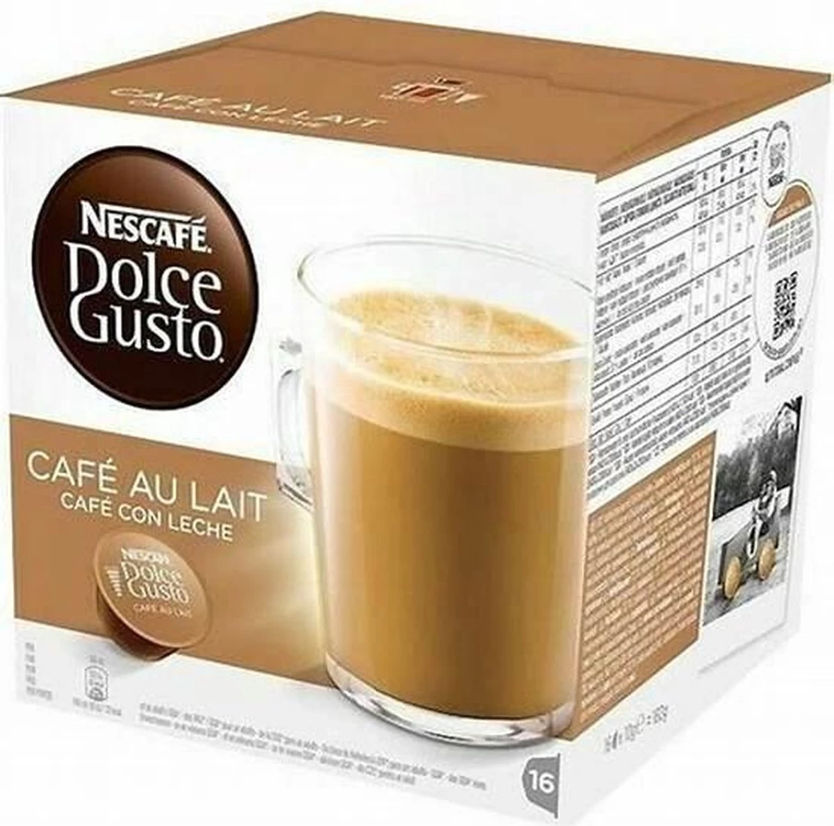 Nescafé Dolce Gusto Koffiecapsules - Café Au Lait - 3x 16 Cups - Afbeelding 2