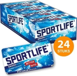 Sportlife Smashmint 24 Pakjes à 18 G Suikervrije Kauwgom - Verfrisser