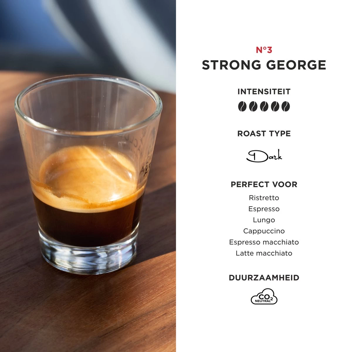 Aroma Club - Krachtige Koffiebonen 1KG - No. 3 Strong George - Koffie Intensiteit 5/5 - Afbeelding 5