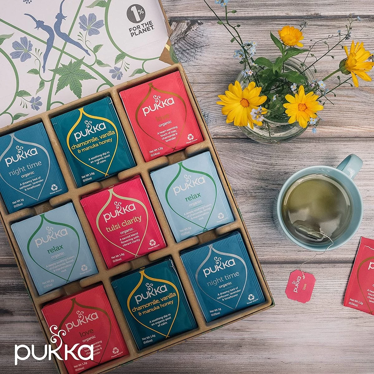 Pukka Relax Kruidenthee Geschenkdoos - 5 Blends Biologische Kruidenthee, Ook Leuk Als Verjaardagscadeau - 45 Zakjes - Theedoos - GB-BIO-05 - Afbeelding 4