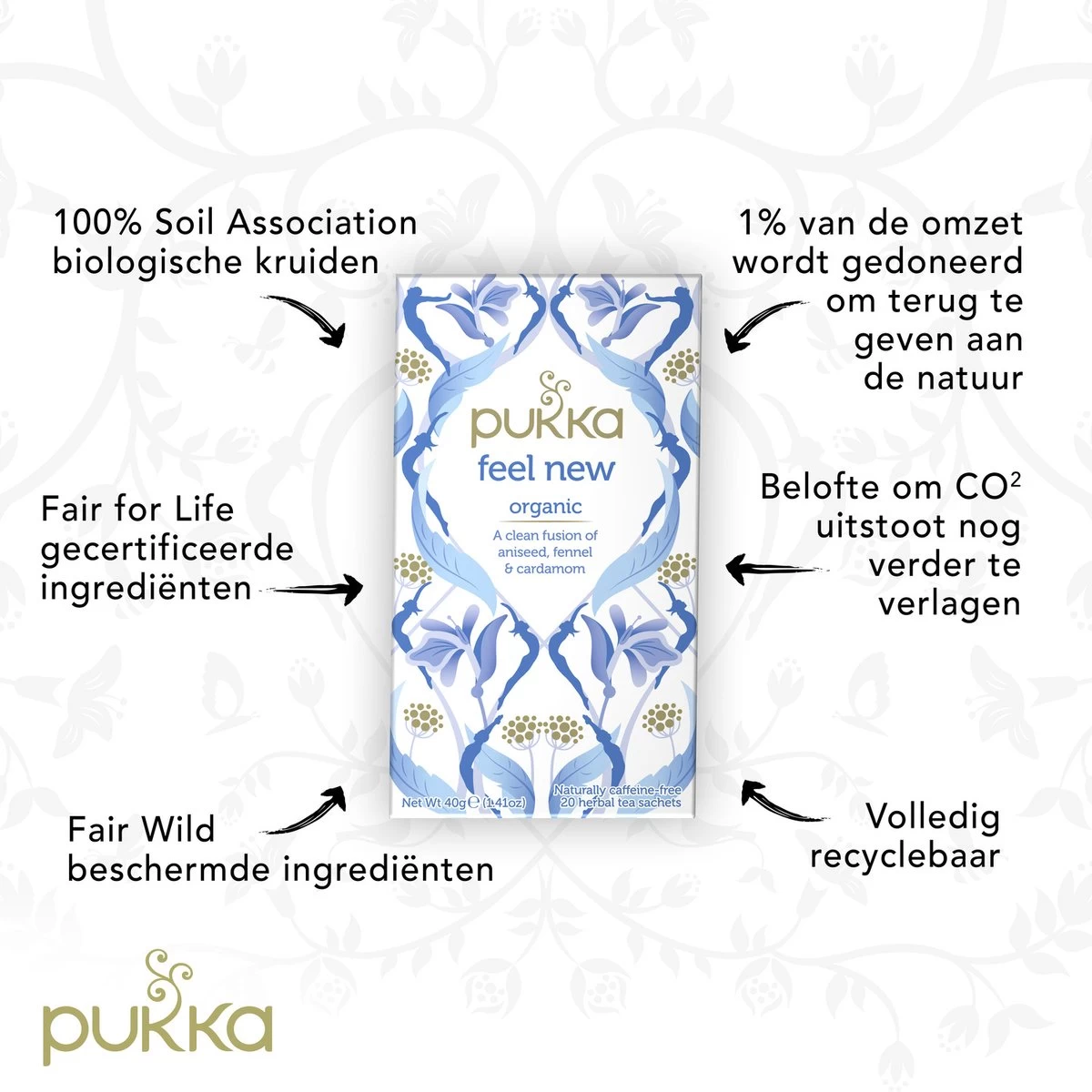 Pukka Feel New Thee, Met Anijs- En Venkelzaad - 4 X 20 Zakjes - GB-BIO-05 - Afbeelding 3