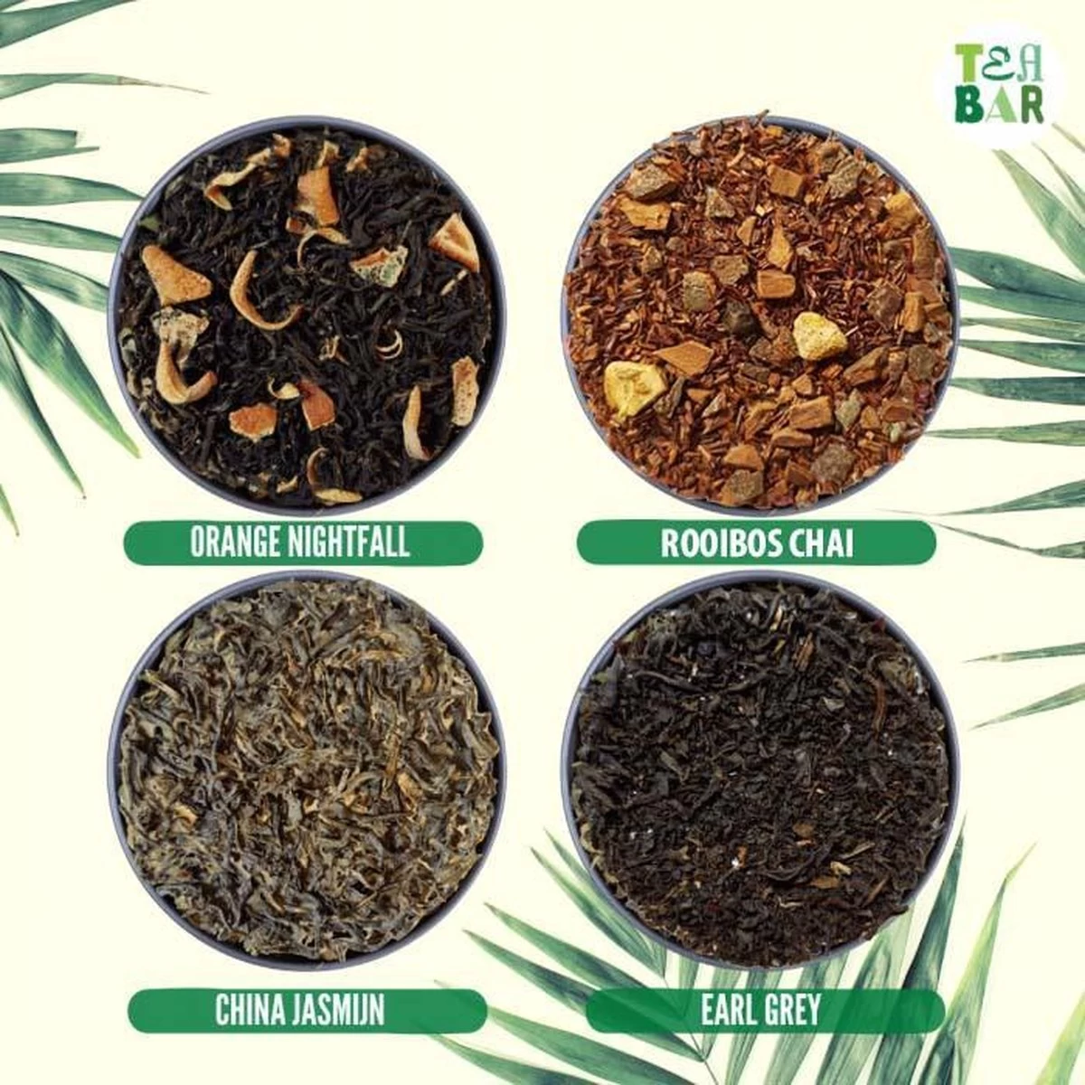 Houten Theekist Gevulde Theedoos Met 16 Blikjes Tea Bar Thee Theecadeau - Losse Thee G - 50 Koppen Per 100 Gram - Afbeelding 6