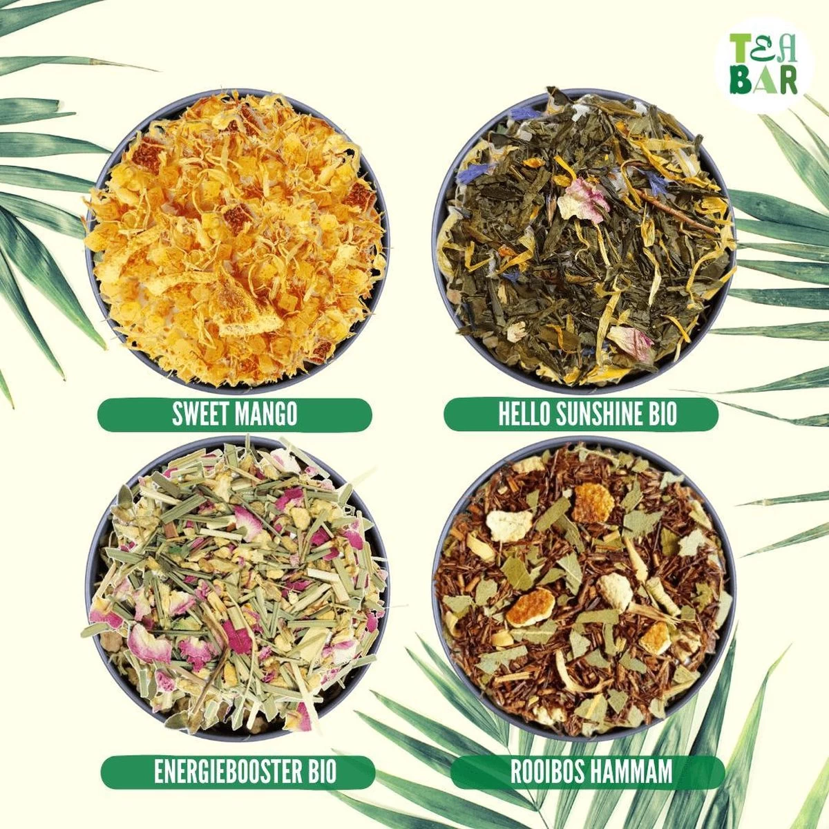 Houten Theekist Gevulde Theedoos Met 16 Blikjes Tea Bar Thee Theecadeau - Losse Thee G - 50 Koppen Per 100 Gram - Afbeelding 7