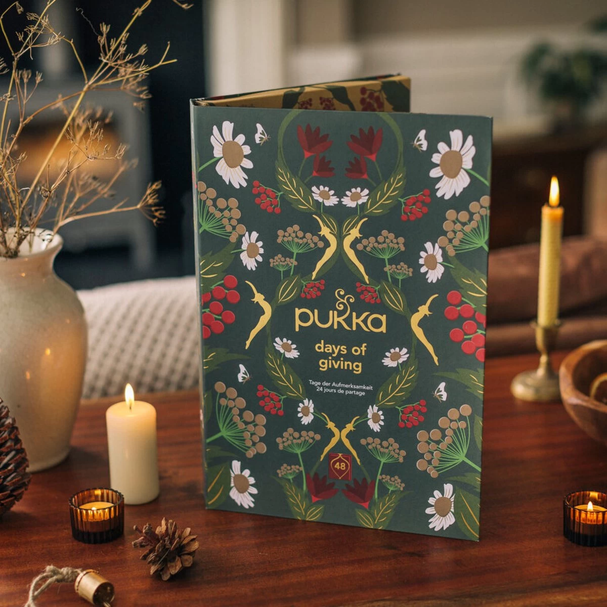 Pukka Thee Hardcover Biologische Kerst Adventskalender 2022, Perfect Als Kerstcadeau - 48 Zakjes - 1 Kalender - Afbeelding 6