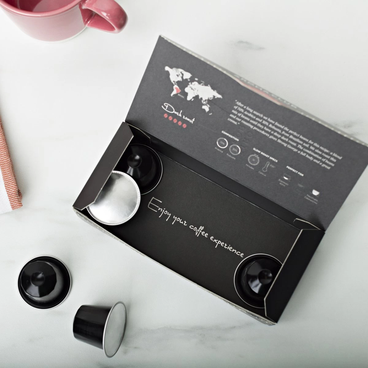 Aroma Club - Proefpakket Nespresso Compatible Capsules (100 St.) - 5 Smaken - Espresso & Lungo - 100% Aluminium Koffiecups - Afbeelding 3