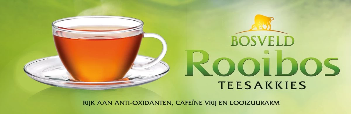 Bosveld Thee - Rooibos - Teesakkies - 6 X 200gr (480 ZAKJES) - Afbeelding 2
