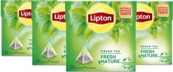 Lipton Fresh Nature Groene Thee, Met De Frisse Pure Smaak Van De Natuur - 4 X 20 Zakjes - PL-EKO-03