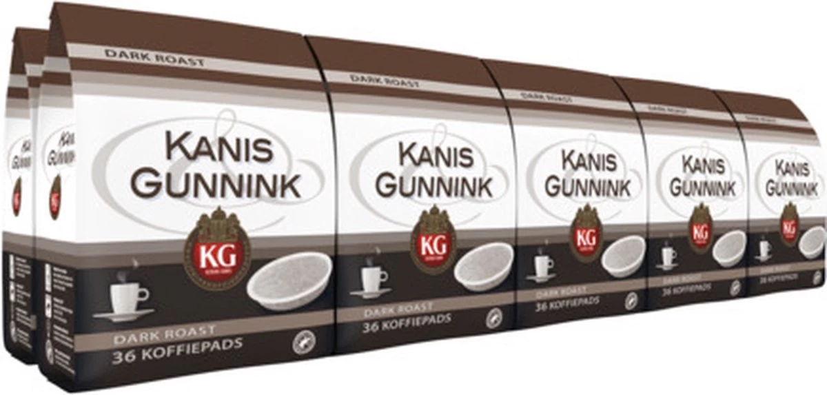 Kanis & Gunnink Dark Roast Koffiepads - 10 X 36 Pads