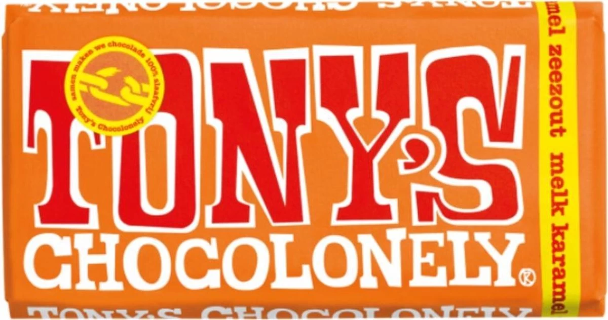 Tony's Chocolonely Chocolade Reep Melk Karamel Zeezout - 15 X 180 Gram - Afbeelding 7