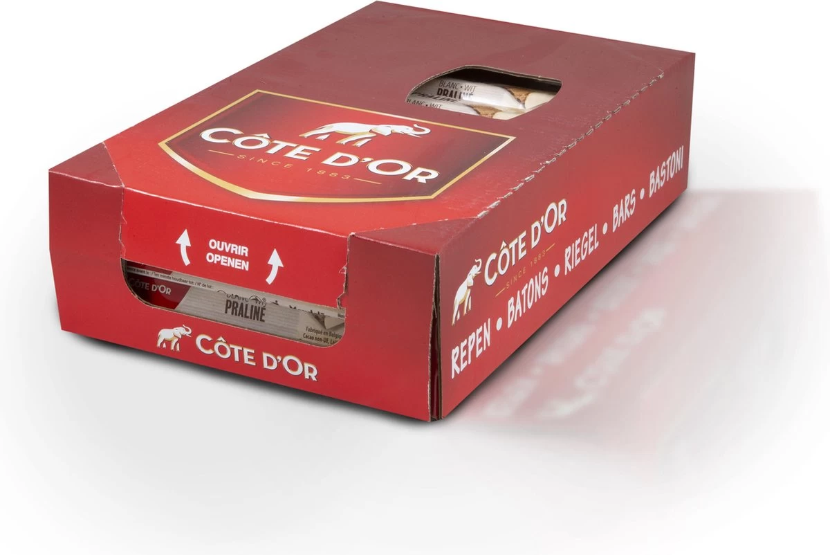 Côte D'Or Chocolade Repen Praliné Wit - 32 Stuks