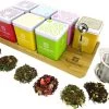 Dutch Tea Maestro - DUTCH TEA MAESTRO - Thee Cadeau - Thee Geschenk - Thee Pakket - Theeplank 7 Blikjes Losse Thee Cadeau