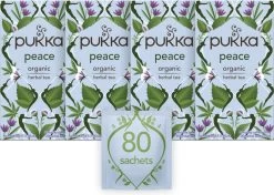 Pukka Peace Thee, Met Kamille, Munt, Ashwagandawortel En Granulen Van Hennepzaadolie - 4 X 20 Zakjes - GB-BIO-05