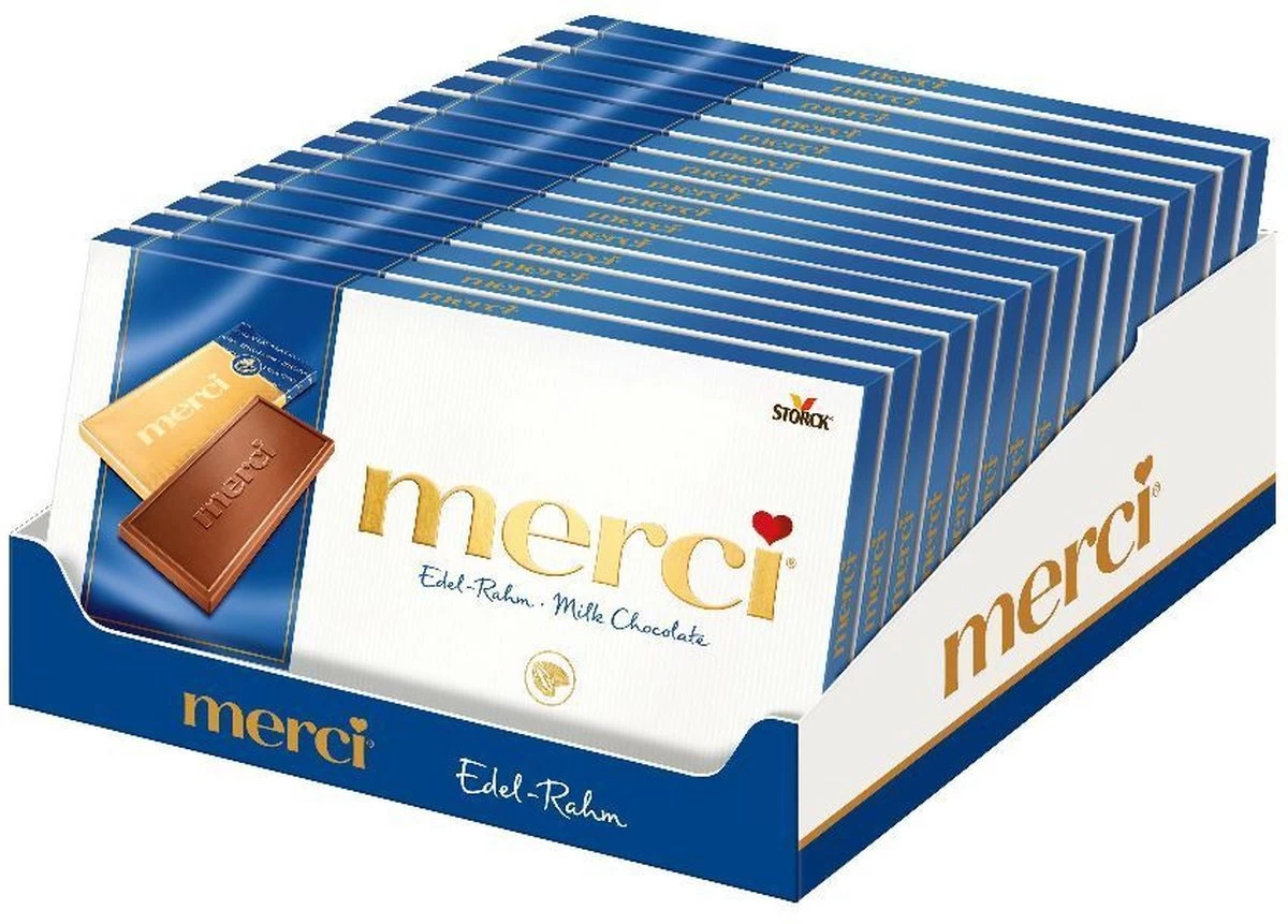 Merci Melkchocolade Met Room - 15 X 100 G