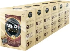Nescafé Gold Oploskoffie - 6 Doosjes à 25 Zakjes