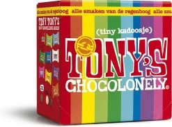 Tony's Chocolonely Tiny's Kadoosje Mix Chocolade Cadeau - 22 Mini Uitdeel Chocolaatjes - 200 Gram - Belgische Fairtrade Chocolade