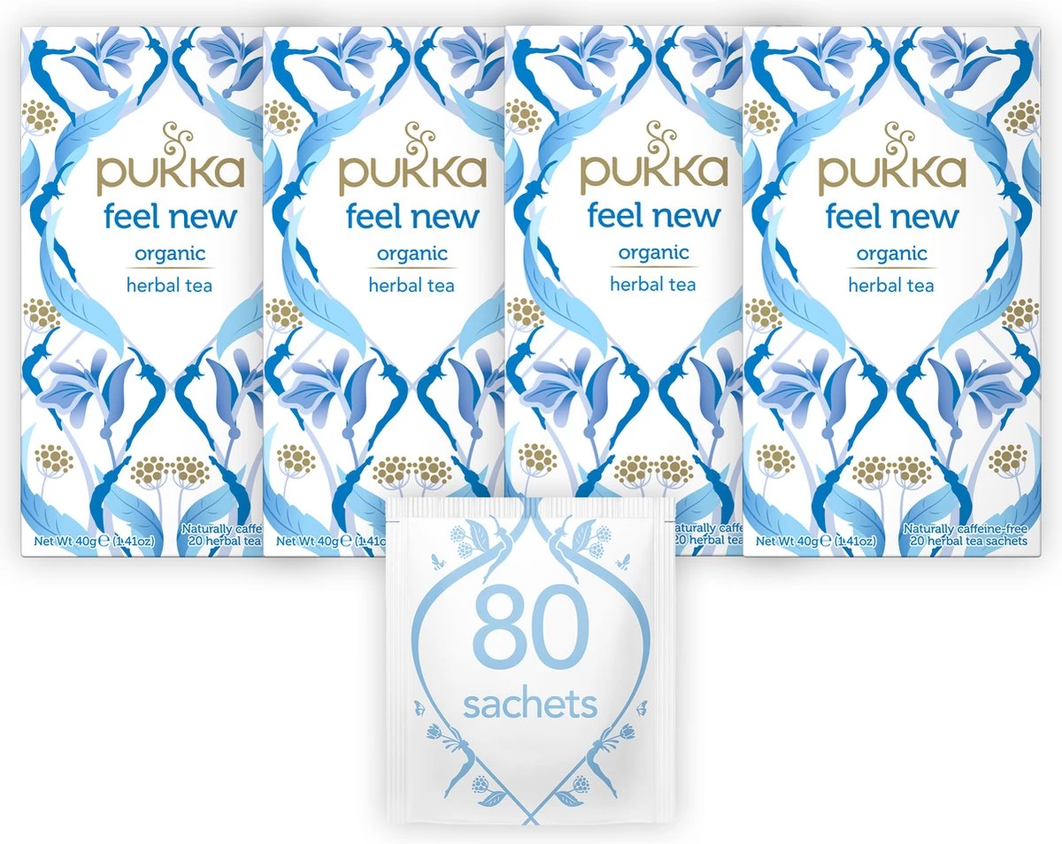 Pukka Feel New Thee, Met Anijs- En Venkelzaad - 4 X 20 Zakjes - GB-BIO-05