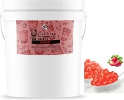 Mito Tea Popping Fruitparels - Boba Bubble Tea Parels - Aardbei - Gratis Verzending - 320 Gr