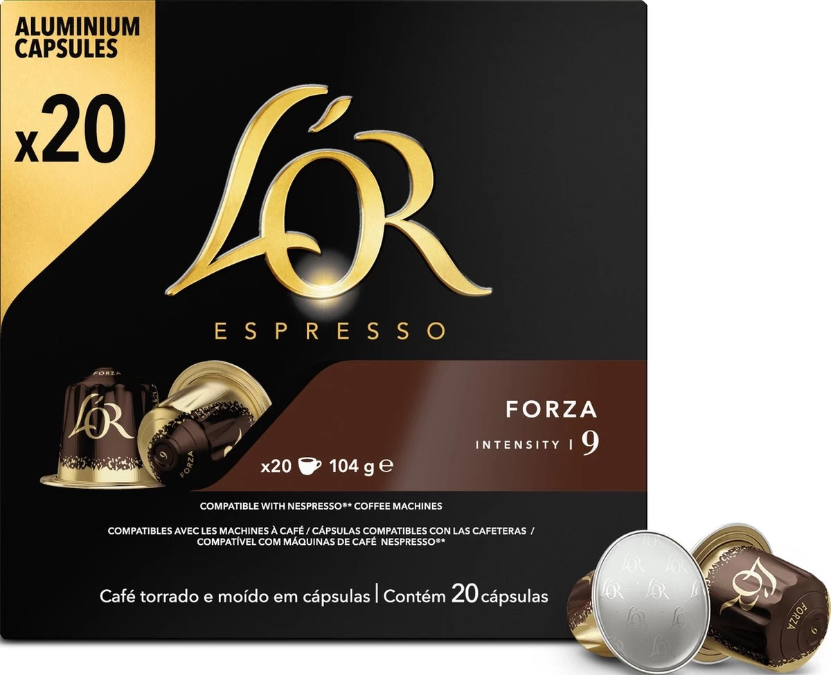 L'OR Espresso Forza Koffiecups - Intensiteit 9/12 - 10 X 20 Capsules - Afbeelding 13