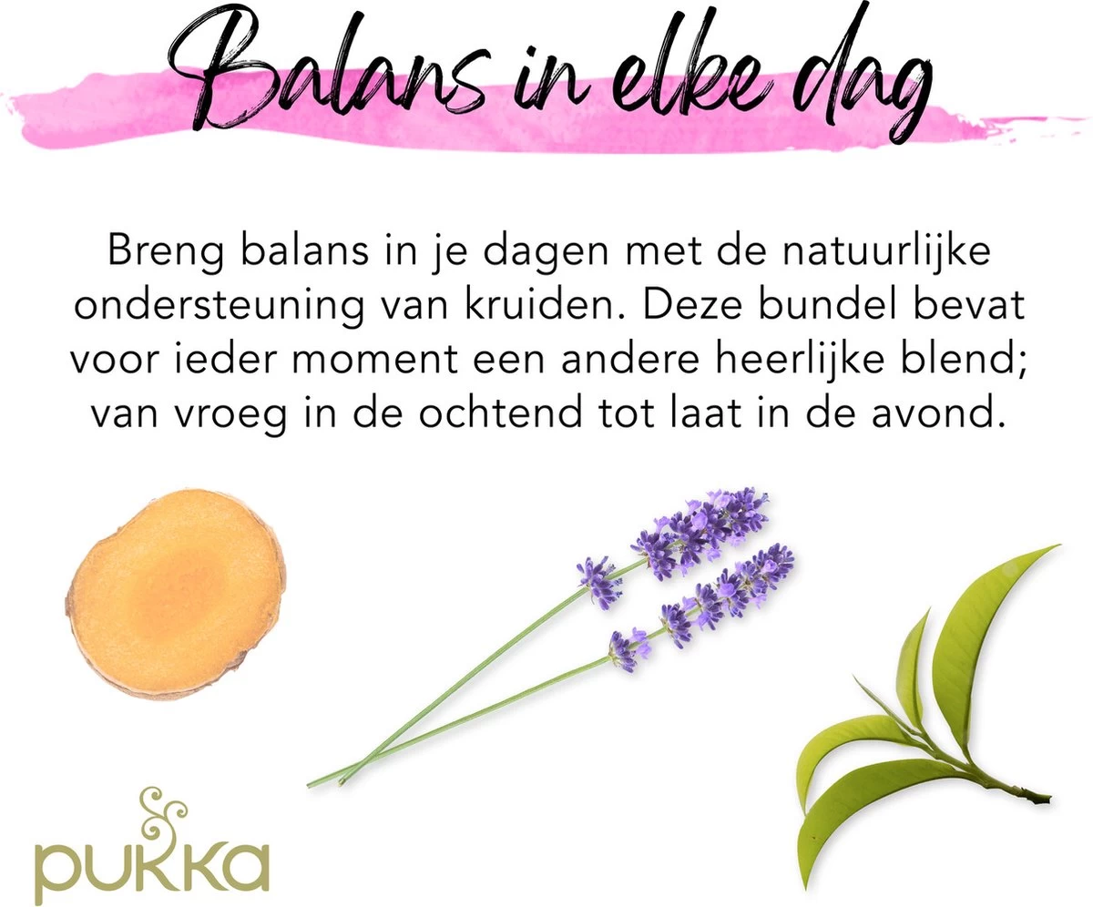 Pukka Day To Night Thee Bundel, Biologische Kruidenthee Voor Elk Moment Van De Dag - 3 X 20 Zakjes - GB-BIO-05 - Afbeelding 5