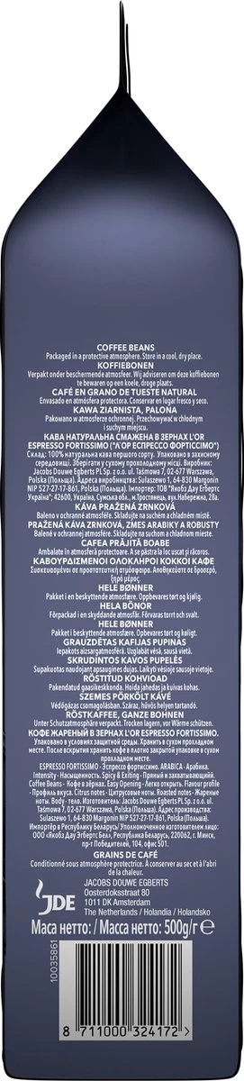 L'OR Espresso Fortissimo Koffiebonen (10) - 4 X 500 Gram - Afbeelding 4