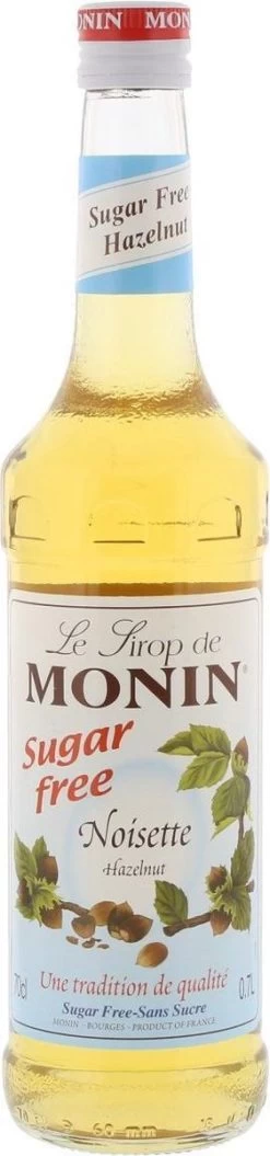 Monin Koffiesiroop Hazelnoot Suikervrij - 70 Cl