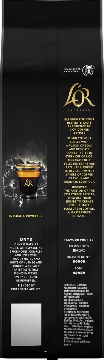 L'OR Espresso Onyx Koffiebonen (12) - 4 X 500 Gram - Afbeelding 2