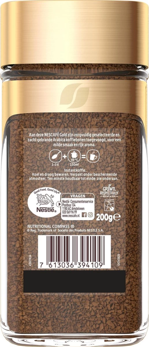 Nescafé Gold Oploskoffie - 6 Potten à 200 Gram - Afbeelding 2