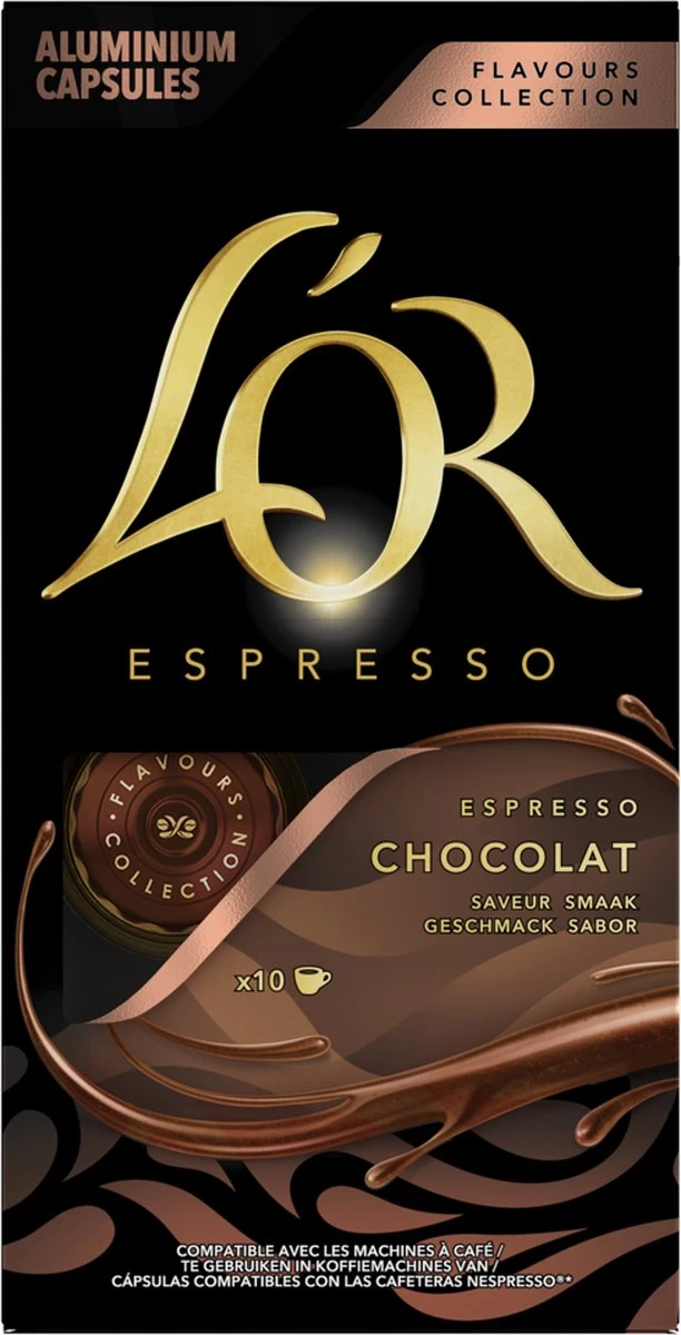 L'OR Espresso Chocolat Koffiecups - 10 X 10 Capsules - Afbeelding 5