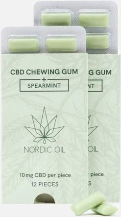 CBD Kauwgom Met 10mg CBD Van Nordic Oil© - Vegan - Glutenvrij - Suikervrij