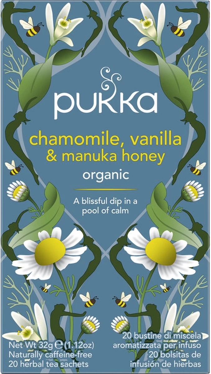 Pukka Chamomile Vanille & Manuka Honing Thee