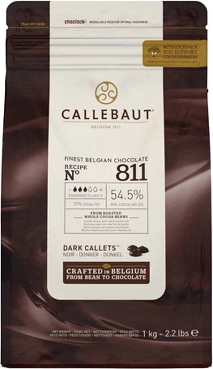 Callebaut Chocolade Callets - Puur - 1 Kg - Afbeelding 2