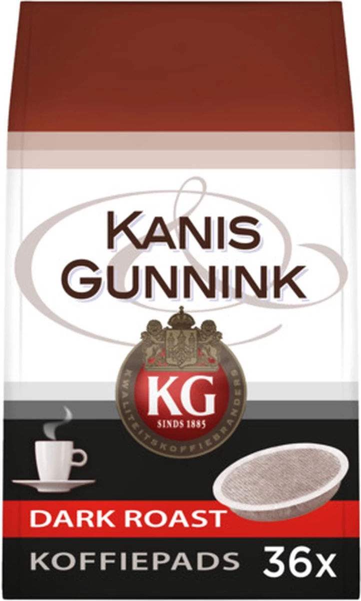 Kanis & Gunnink Dark Roast Koffiepads - 10 X 36 Pads - Afbeelding 2