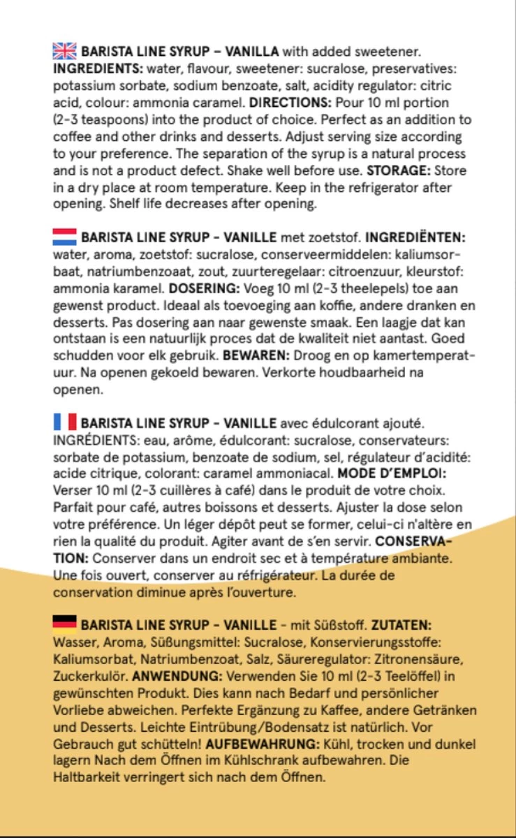 Fitcy | Koffiesiroop | Vanille | Barista Syrup | Zero | Vegan | Vetvrij | Suikervrij | Keto-vriendelijk | Koffie | Siroop | MET DOSEERPOMP | 1L - Afbeelding 4