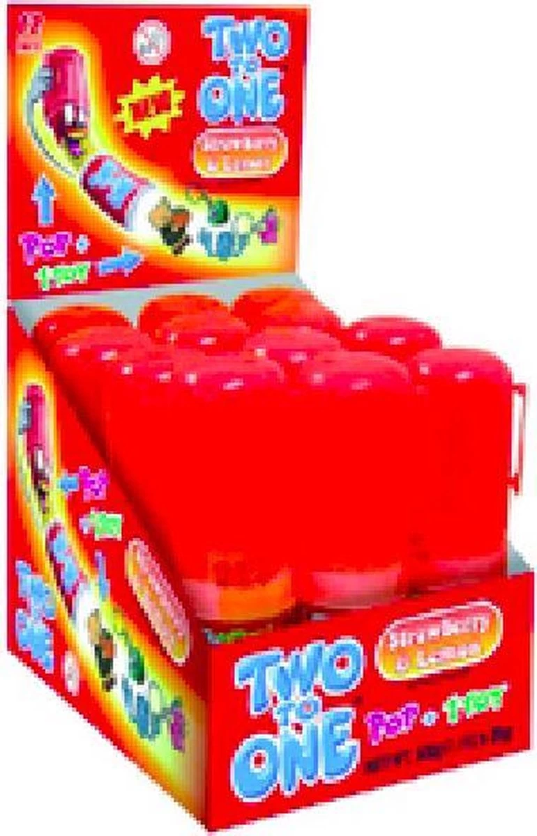 Merkloos Two To One Strawberry Lemon, Doos 12 Stuks - Afbeelding 2