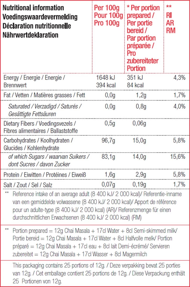 CHALO Prijswinnende Masala Chai Latte - Indische Vegan Chai - Zwarte Assam Thee - 25 Porties/ 300GR - Afbeelding 6