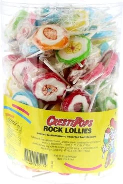 Crest® Crest Pops - Rock Lollies - Silo 120 Stuks - Uitdeel Snoep - Cadeau - Ouderwets